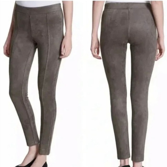 Andrew Marc Brown Faux Suede Soft skinny brown pants NWT - Picture 1 of 10